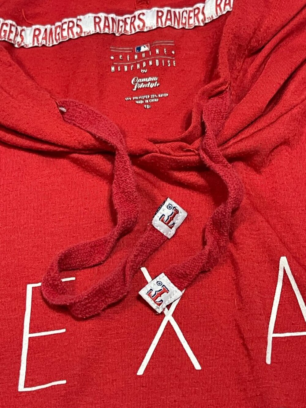 Texas Rangers Ultra Lightweight Fashion Hoodie, Red, Size 2XL - Picture 6 of 8